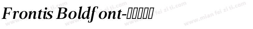 Frontis Bold font字体转换